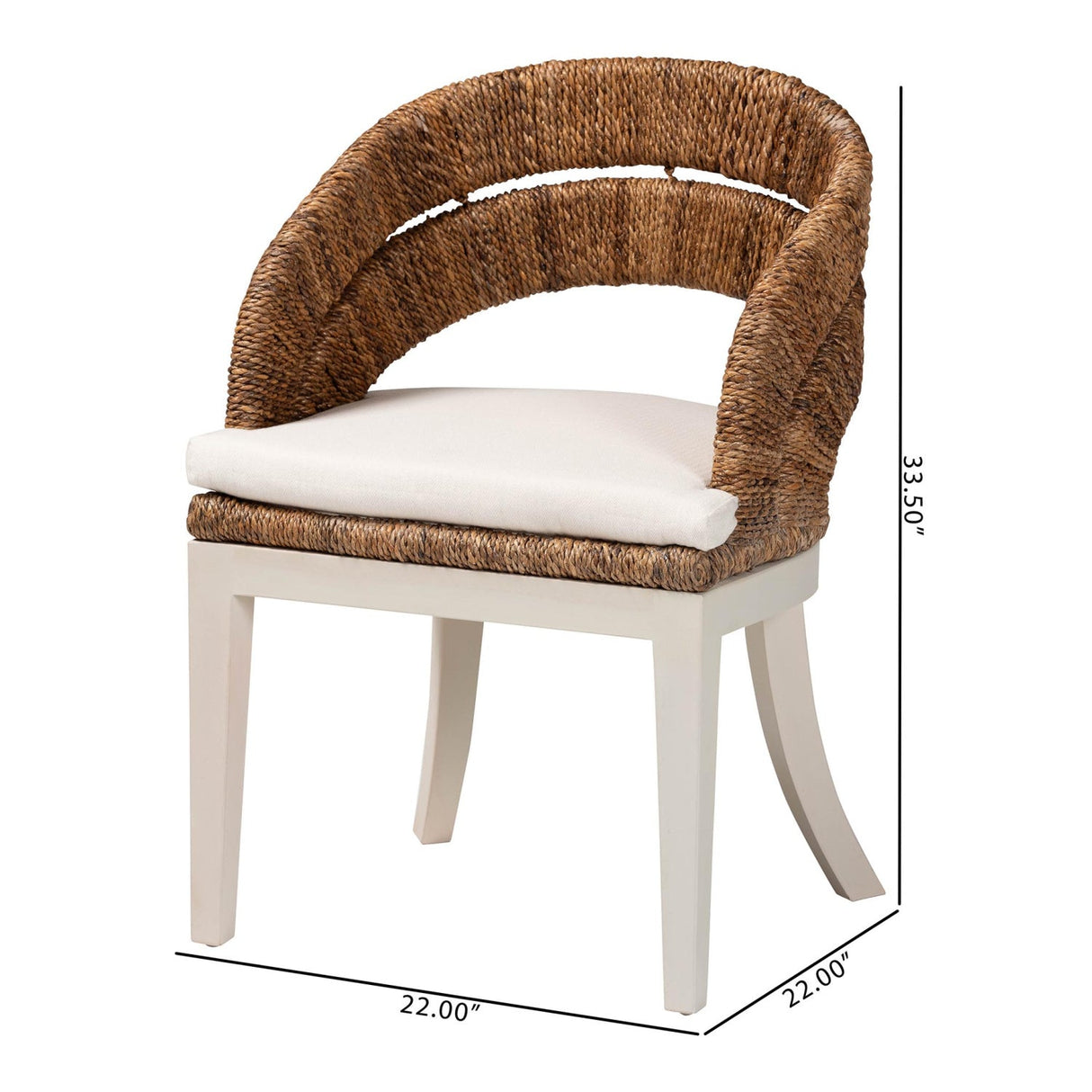 Modern European furniture - Seagrass Padded Dining Chair - www.oroa.com