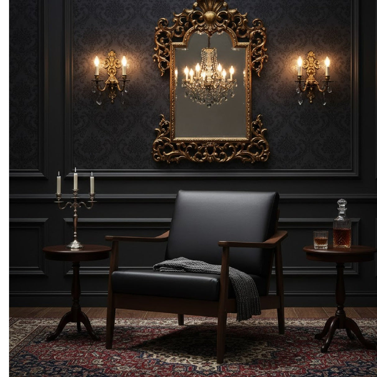 Walnut Framed Lounge Chair | Bali Loom Venza | Oroa.com