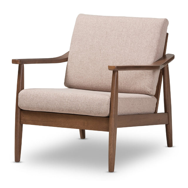 Walnut Framed Lounge Chair | Bali Loom Venza | Oroa.com