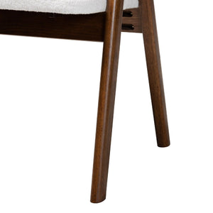 Modern European furniture - White Boucle Curved Dining Chairs 2 - www.oroa.com