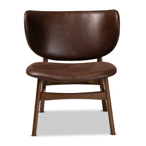 Modern European furniture - Brown Leather Effect Accent Chair  - www.oroa.com