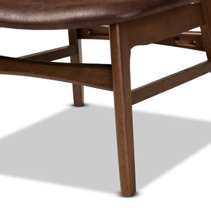 Modern European furniture - Brown Leather Effect Accent Chair  - www.oroa.com