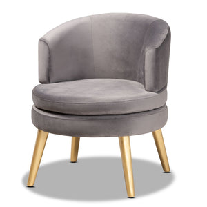 Round Velvet Accent Chair | Bali Loom Baptiste | Oroa.com