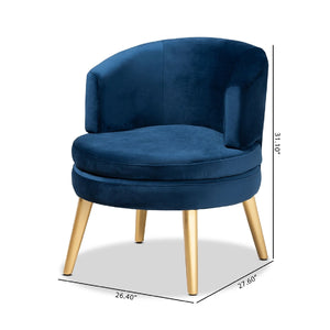 Round Velvet Accent Chair | Bali Loom Baptiste | Oroa.com
