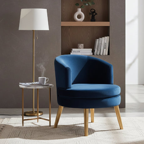 Round Velvet Accent Chair | Bali Loom Baptiste | Oroa.com