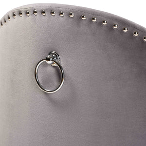 Studded Velvet Rolling Accent Chair | Bali Loom Bethel | Oroa.com