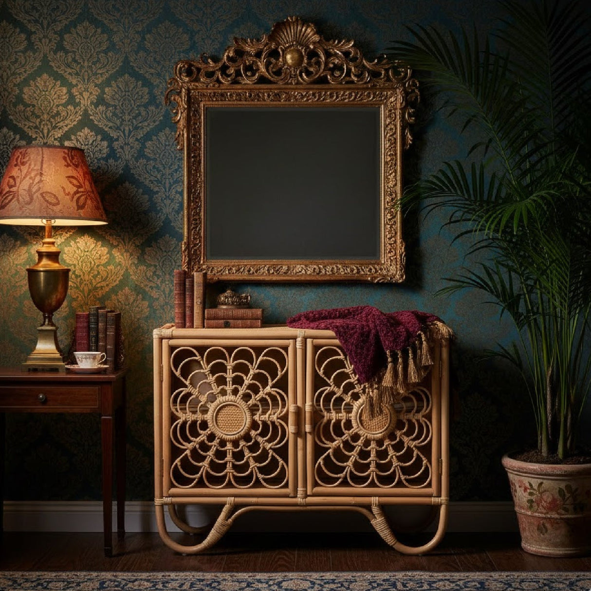   Modern European furniture - Floral Woven 2 Door Cabinet - www.oroa.com | Oroa.com
