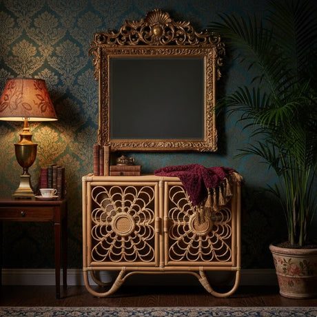 Modern European furniture - Floral Woven 2 Door Cabinet - www.oroa.com