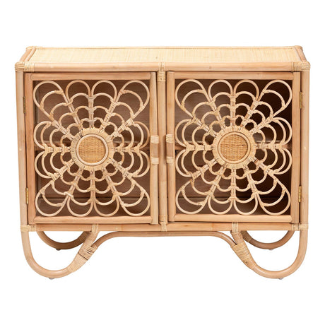 Modern European furniture - Floral Woven 2 Door Cabinet - www.oroa.com