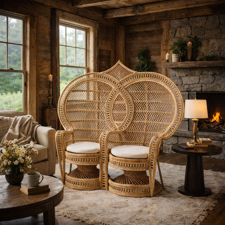 Modern European furniture - 2 Seater Rattan Peacock Chair - www.oroa.com