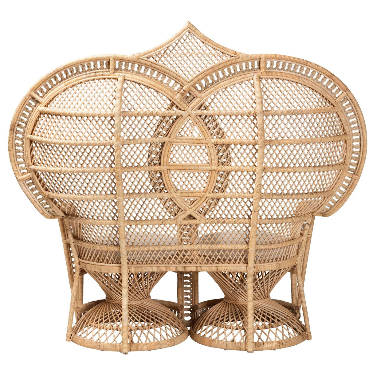 Modern European furniture - 2 Seater Rattan Peacock Chair - www.oroa.com
