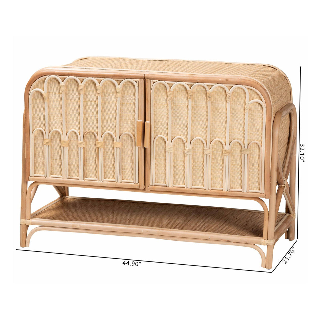 Modern European furniture - Curled Rattan Pole Cabinet - www.oroa.com