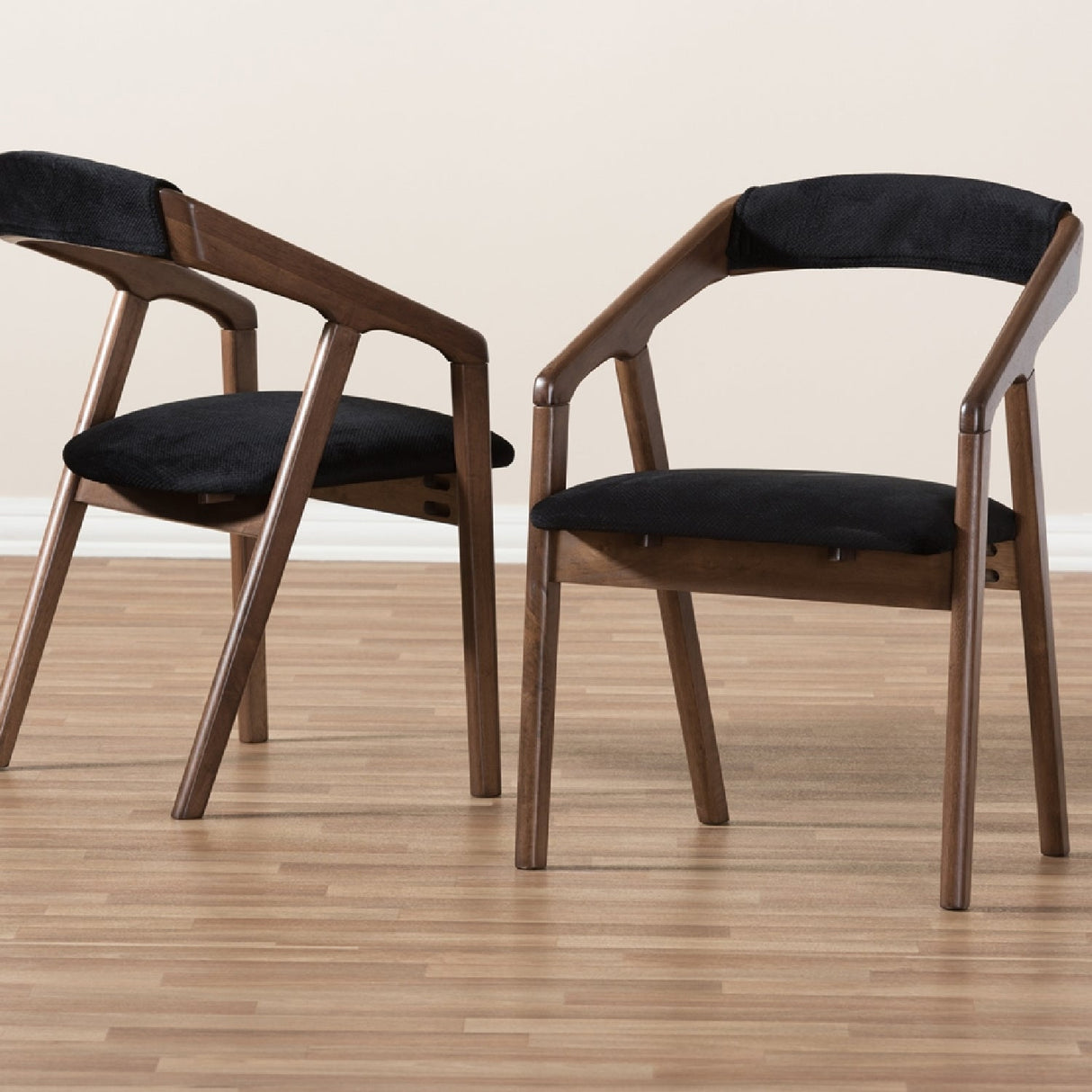 Black Velvet Dining Chairs 2 | Bali Loom Wendy | Oroa.com