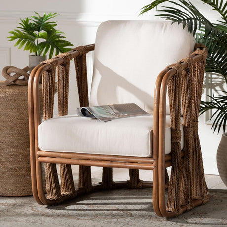 Modern European furniture - Woven Seagrass Accent Chair - www.oroa.com