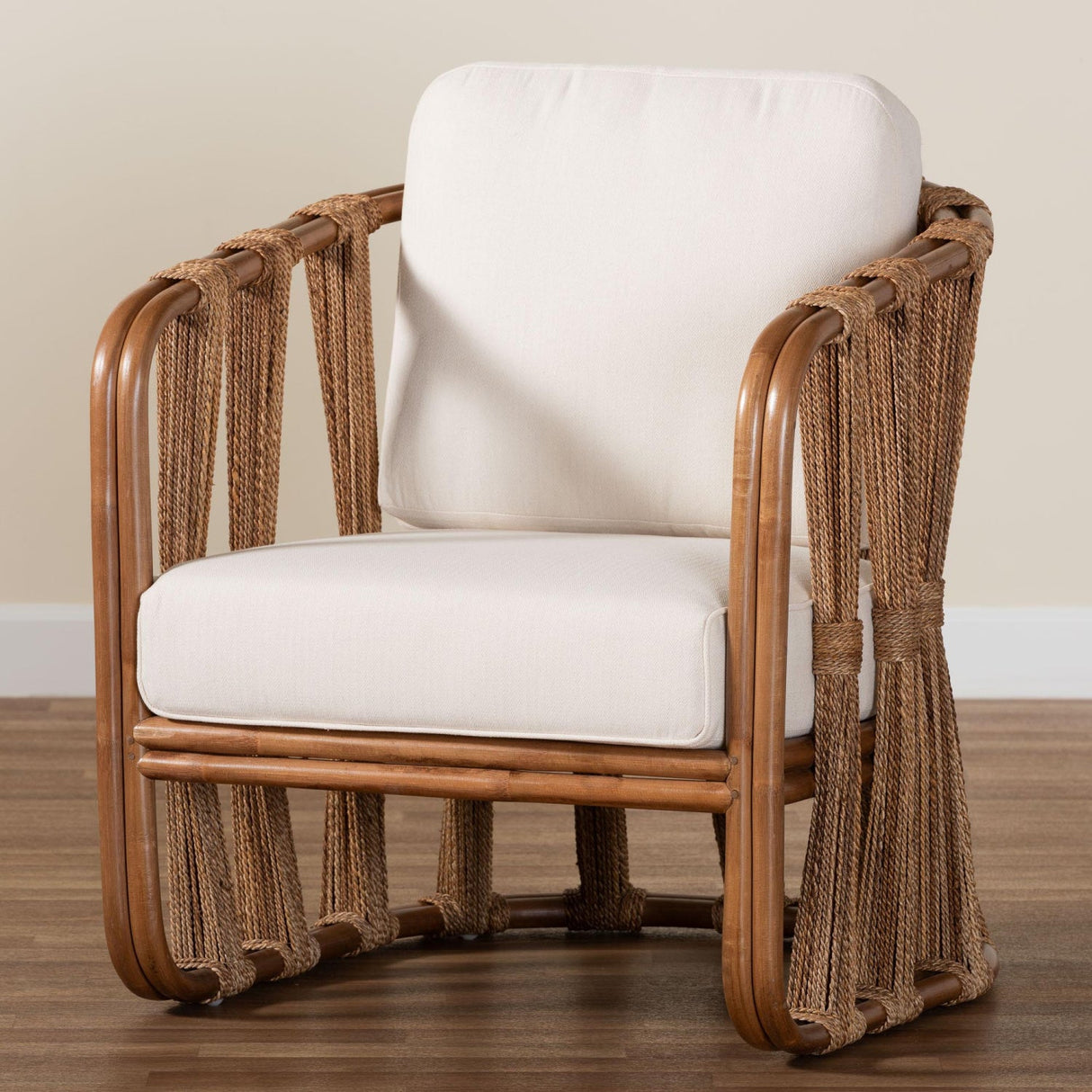 Modern European furniture - Woven Seagrass Accent Chair - www.oroa.com