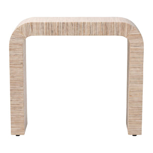 Woven Grasscloth Console Table | Bali Loom Yarelie | Oroa.com