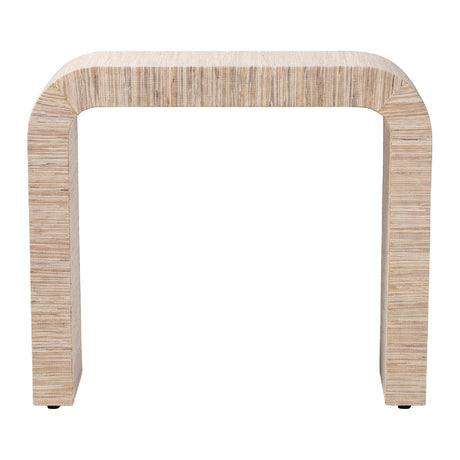 Woven Grasscloth Console Table | Bali Loom Yarelie | Oroa.com