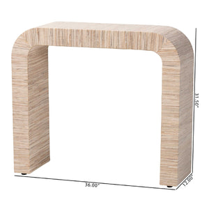 Woven Grasscloth Console Table | Bali Loom Yarelie | Oroa.com