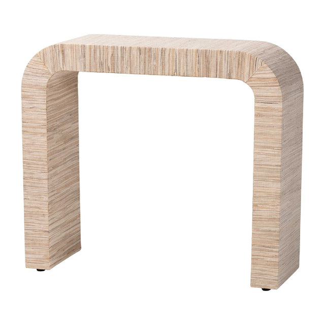 Woven Grasscloth Console Table | Bali Loom Yarelie | Oroa.com