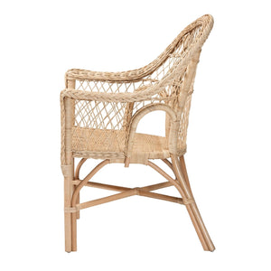 Modern European furniture - Natural Braided Rattan Lounge Chair - www.oroa.com