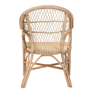 Modern European furniture - Natural Braided Rattan Lounge Chair - www.oroa.com