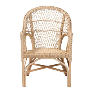 Modern European furniture - Natural Braided Rattan Lounge Chair - www.oroa.com
