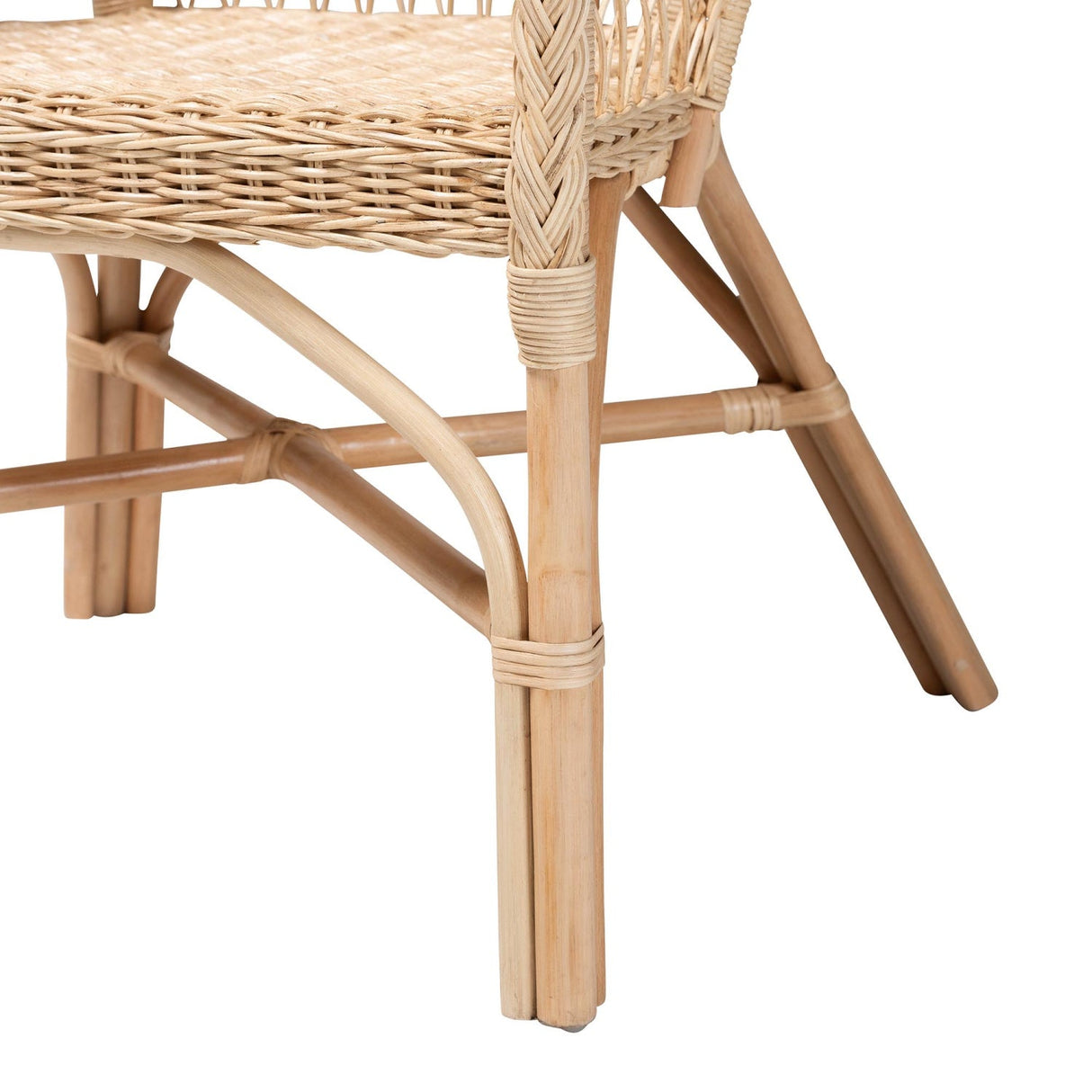 Modern European furniture - Natural Braided Rattan Lounge Chair - www.oroa.com