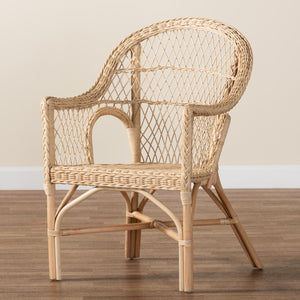 Modern European furniture - Natural Braided Rattan Lounge Chair - www.oroa.com