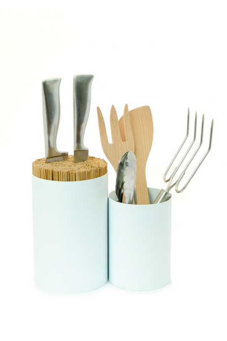 Cylinder Utensils Holder Set | Wireworks Knife & Spoon | Oroa.com