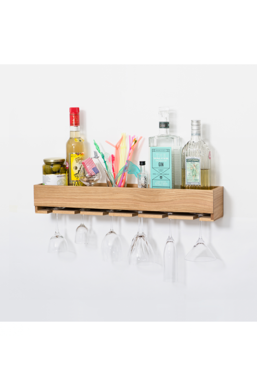 Wooden Glass Holder Shelf | Wireworks | Oroa.com