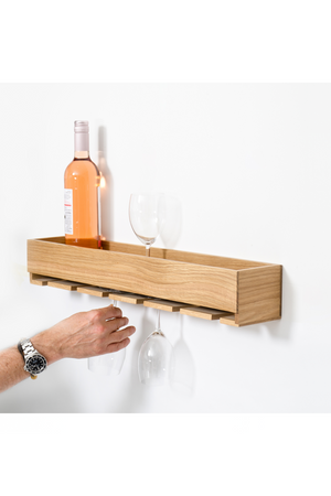Wooden Glass Holder Shelf | Wireworks | Oroa.com