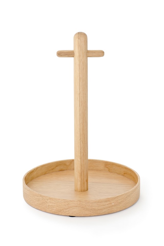 Round Wood Condiment T top Tray | Wireworks | Oroa.com
