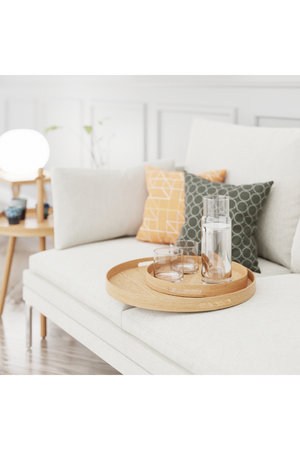 Wooden Round Tray | Wireworks Busboy | Oroa.com