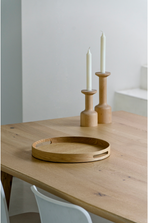 Wooden Round Tray | Wireworks Busboy | Oroa.com