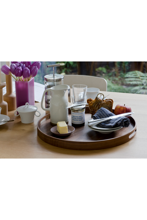 Wooden Round Tray | Wireworks Busboy 450 | Oroa.com