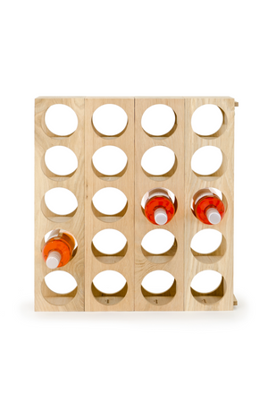 Natural Oak Wine Bottle Rack | Wireworks | Oroa.com