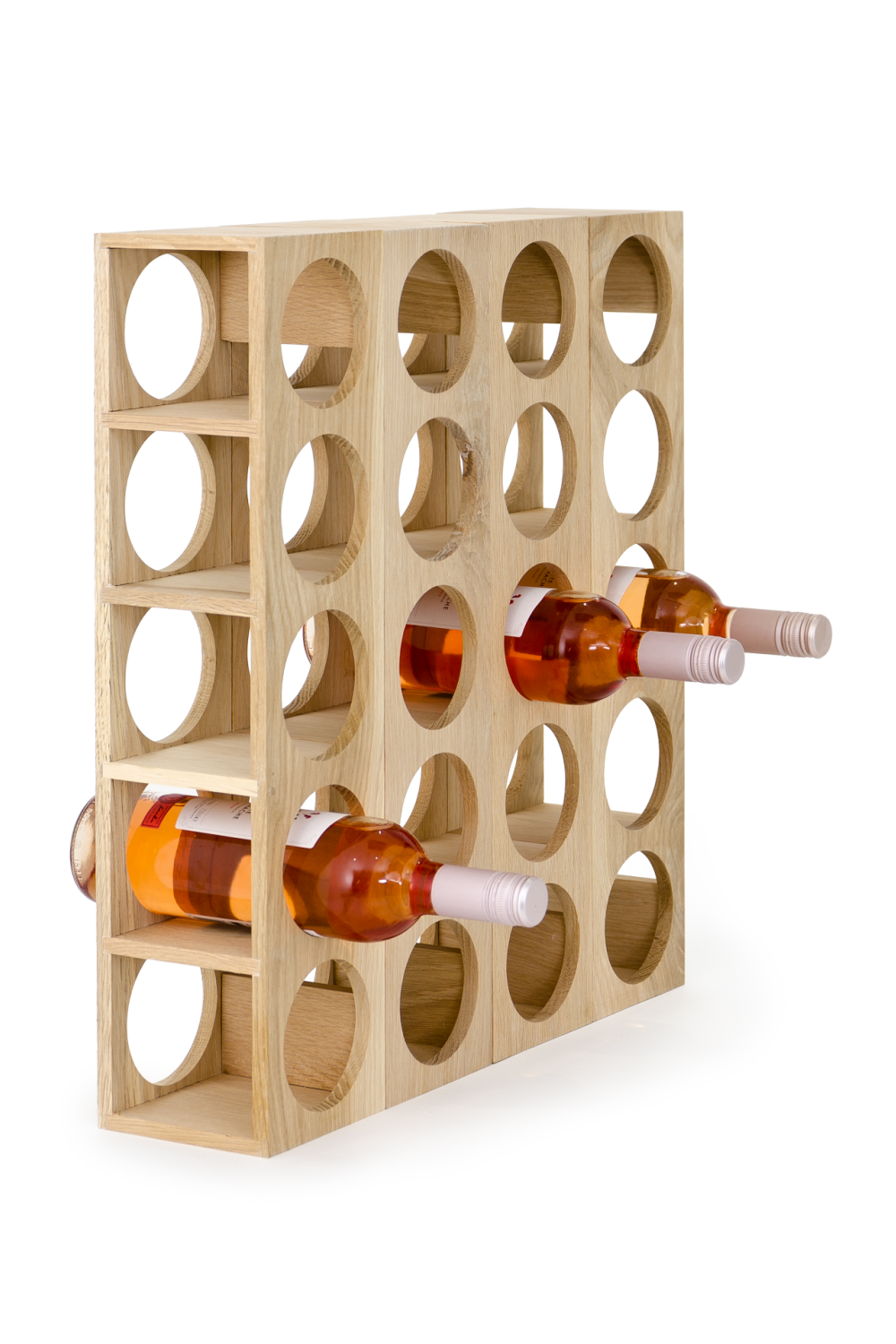 Natural Oak Wine Bottle Rack | Wireworks | Oroa.com