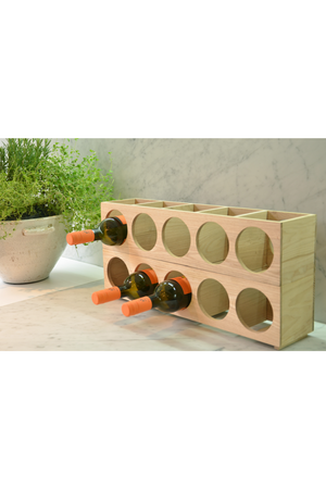 Natural Oak Wine Bottle Rack | Wireworks | Oroa.com