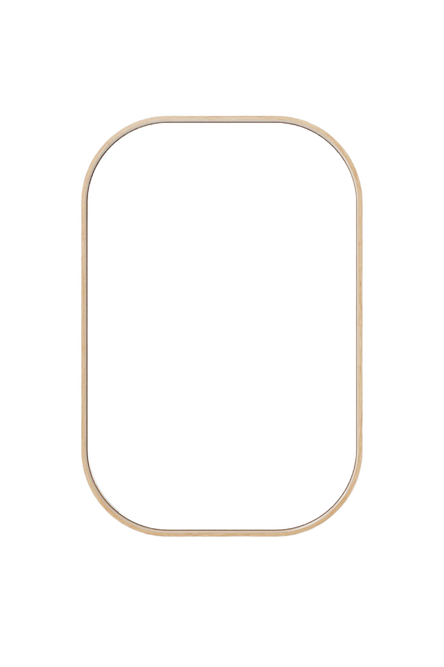 Natural Oak Rectangular Mirror | Wireworks Outlook | Oroa.com