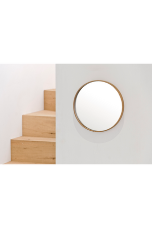 Oak Wooden Round Wall Mirror | Wireworks Glance 310 | Oroa.com