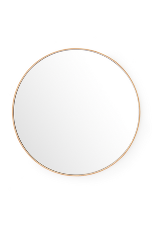 Oak Wooden Round Wall Mirror | Wireworks Glance 660 | Oroa.com