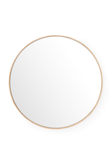 Oak Wooden Round Wall Mirror | Wireworks Glance 660 | Oroa.com