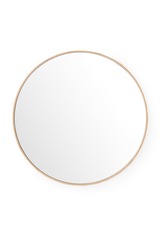 Oak Wooden Round Wall Mirror | Wireworks Glance 660 | Oroa.com