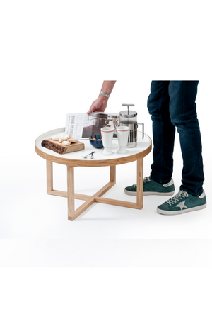 Wooden Round Coffee Table | Wireworks | Oroa.com