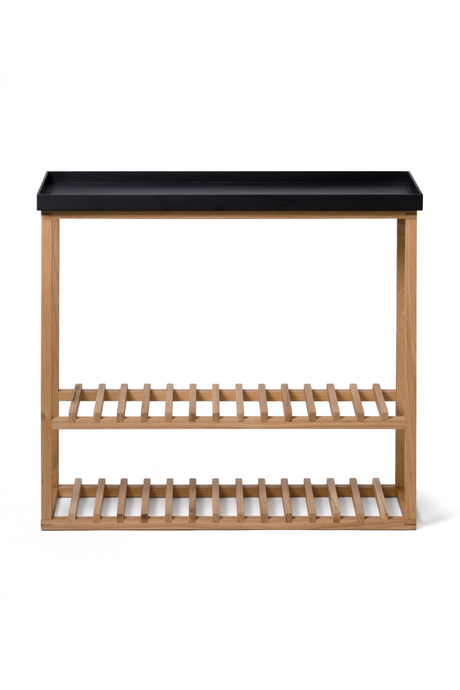 Black Rectangular Console Table with Storage | Wireworks Hello | Oroa.com