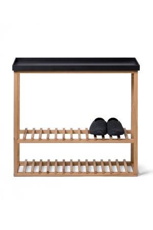 Black Rectangular Console Table with Storage | Wireworks Hello | Oroa.com