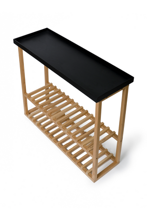 Black Rectangular Console Table with Storage | Wireworks Hello | Oroa.com