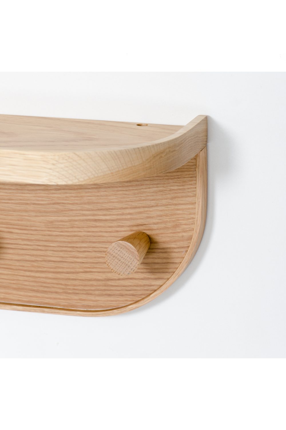 Oak Five-Hook Storage Shelf | Wireworks Nook | Oroa.com
