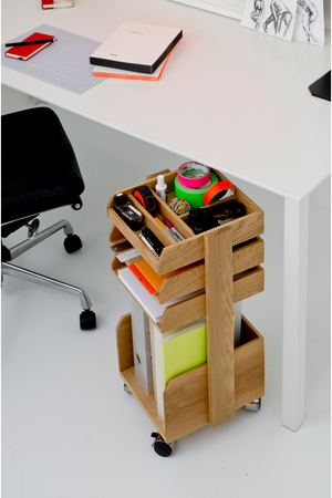 Wooden Storage Trolley | Wireworks Casper | Oroa.com