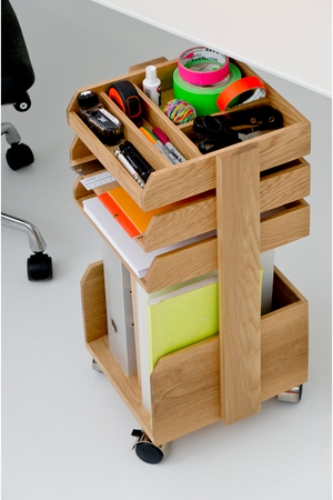 Wooden Storage Trolley | Wireworks Casper | Oroa.com